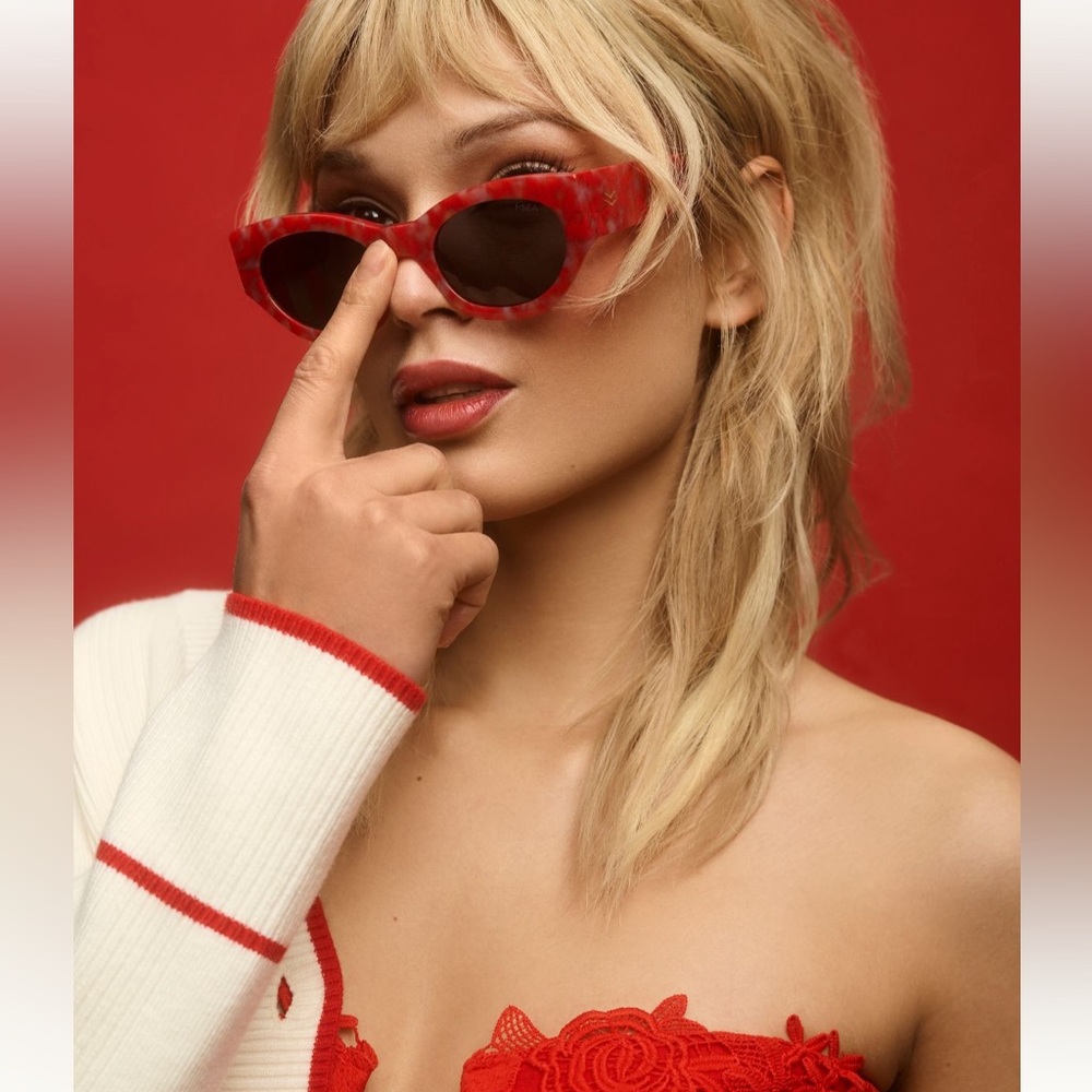 I-SEA x Anthropologie - Paisley Polarized Sunglasses - red tortoise shell